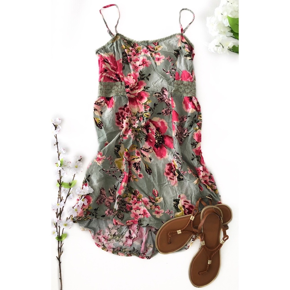Hi-Low Floral Dress